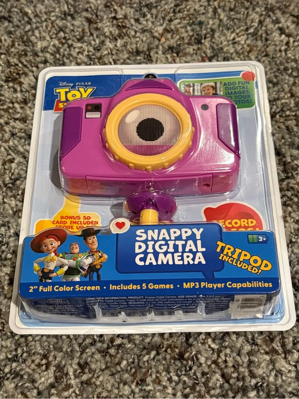 Toy Story Snappy Digital Camera - Pink & Yellow Kids Camera
